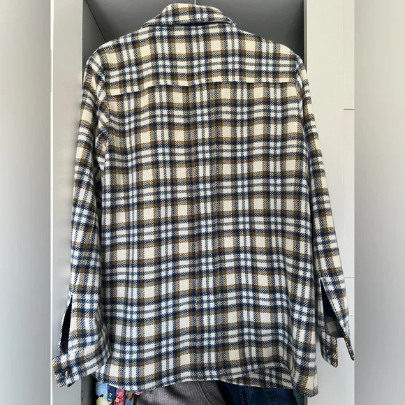 Sezane Will Jacket 100% Wool Blue Ochre Size M - Picture 4 of 6